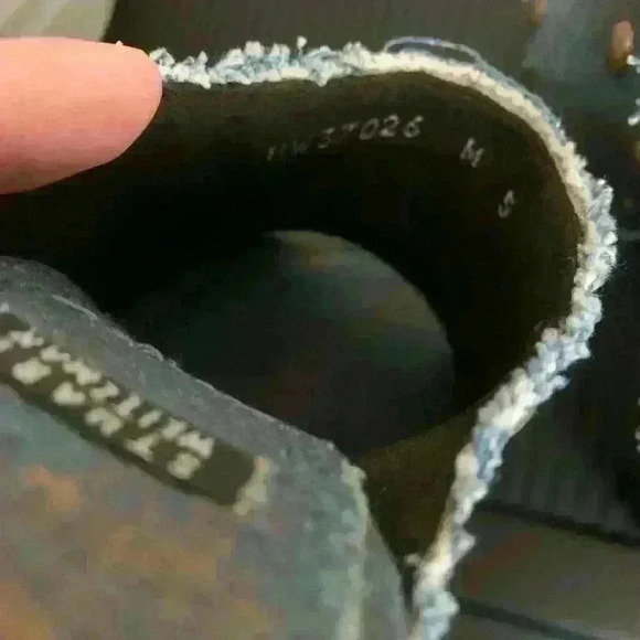 Stuart Weitzman distressed denim platforms size 5 - Picture 10 of 12